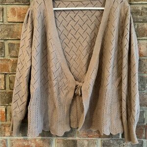 SHEIN Tan Knit Cardigan